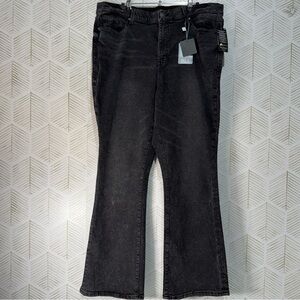 Lularoe Flare Jeans Women's‎ 38 Black High Rise Magic Waist Denim NWT